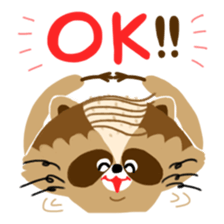 Mustache Raccoon sticker #12060102