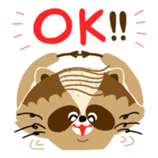 Mustache Raccoon sticker #12060102