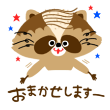 Mustache Raccoon sticker #12060104