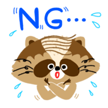 Mustache Raccoon sticker #12060105