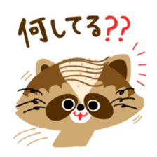 Mustache Raccoon sticker #12060107