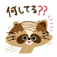 Mustache Raccoon sticker #12060107