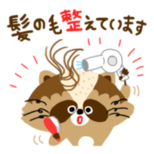 Mustache Raccoon sticker #12060117