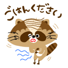 Mustache Raccoon sticker #12060124