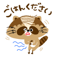 Mustache Raccoon sticker #12060124