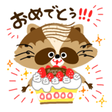 Mustache Raccoon sticker #12060125