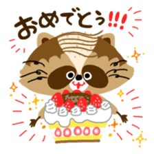 Mustache Raccoon sticker #12060125