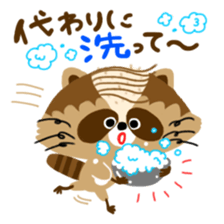 Mustache Raccoon sticker #12060127