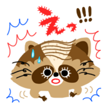 Mustache Raccoon sticker #12060128