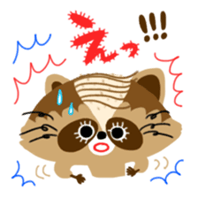 Mustache Raccoon sticker #12060128