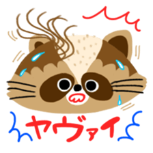 Mustache Raccoon sticker #12060130