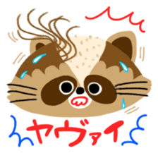 Mustache Raccoon sticker #12060130