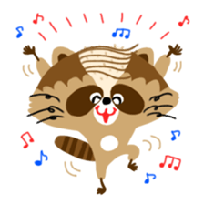 Mustache Raccoon sticker #12060141