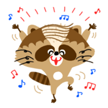 Mustache Raccoon sticker #12060141