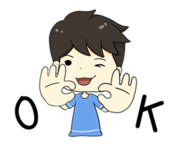 Loma playful boy sticker #12060414