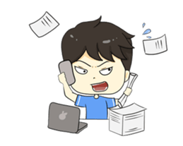 Loma playful boy sticker #12060416