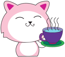 Sweet Pink Cat Daily sticker #12061576