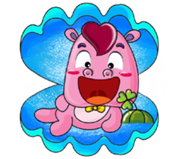 Lucky Red Heart Clover, Day 2 sticker #12062052