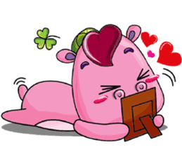 Lucky Red Heart Clover, Day 2 sticker #12062065