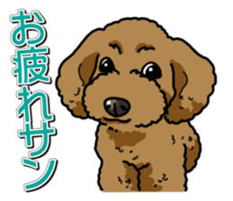 Wanko-Biyori Toy poodle sticker #12062552