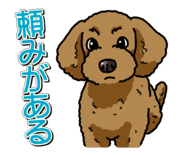 Wanko-Biyori Toy poodle sticker #12062553