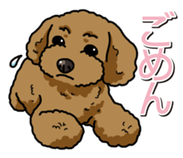 Wanko-Biyori Toy poodle sticker #12062562