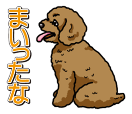 Wanko-Biyori Toy poodle sticker #12062573