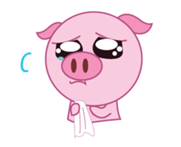 Pink Pig Wearing a Red Pants animate sticker #12063568
