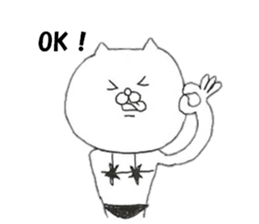 Cat wearing a swimsuit sticker #12063582