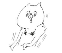 Cat wearing a swimsuit sticker #12063599