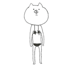 Cat wearing a swimsuit sticker #12063601