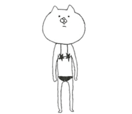 Cat wearing a swimsuit sticker #12063601