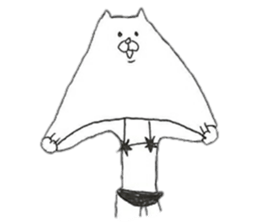 Cat wearing a swimsuit sticker #12063604