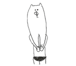 Cat wearing a swimsuit sticker #12063605