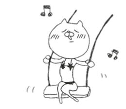 Cat wearing a swimsuit sticker #12063608