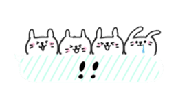 Moving cat & rabbit Speech balloons sticker #12065769