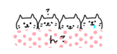Moving cat & rabbit Speech balloons sticker #12065774