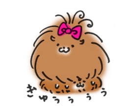 pomeranian pom pom sticker #12065893