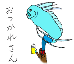 Funny fish of the deep sea sticker #12066212
