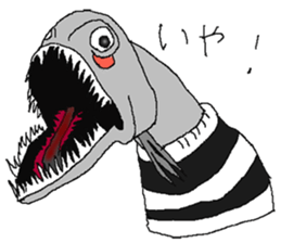 Funny fish of the deep sea sticker #12066230