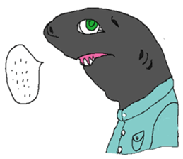 Funny fish of the deep sea sticker #12066235