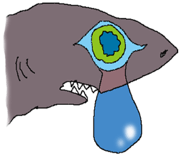 Funny fish of the deep sea sticker #12066239