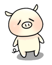 Sticker of Pig "Babu" sticker #12066366
