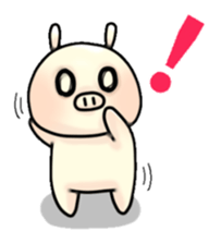 Sticker of Pig "Babu" sticker #12066369