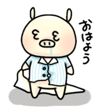 Sticker of Pig "Babu" sticker #12066380