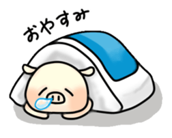 Sticker of Pig "Babu" sticker #12066381