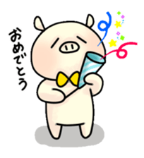 Sticker of Pig "Babu" sticker #12066384