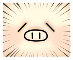 Sticker of Pig "Babu" sticker #12066389