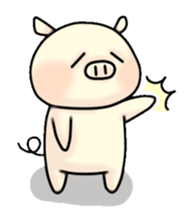 Sticker of Pig "Babu" sticker #12066390