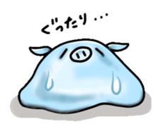 Sticker of Pig "Babu" sticker #12066391